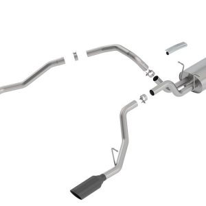 Borla Exhaust System Kit, Atak ® Series Cat Back System, T-304 Stainless Steel, With Muffler – 140753BC