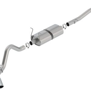 Borla Exhaust System Kit, S-Type Cat Back System, T-304 Stainless Steel, With Muffler, 3-1/2 Inch Pipe Diameter – 140762