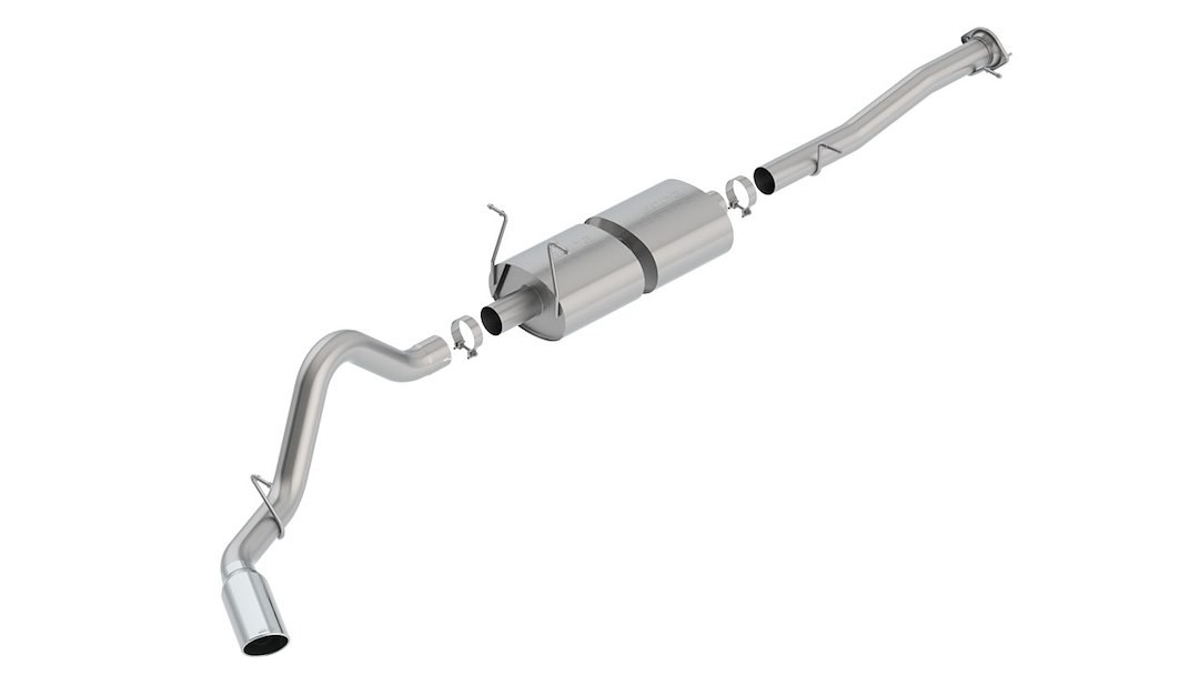 Borla Exhaust System Kit, S-Type Cat Back System, T-304 Stainless Steel, With Muffler, 3-1/2 Inch Pipe Diameter – 140762