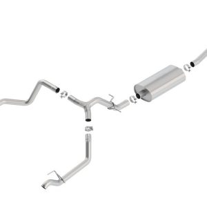 Borla Exhaust System Kit, Touring Cat Back System, T-304 Stainless Steel, With Muffler, 3 Inch Pipe Diameter to 2-3/4 Inch Pipe Diameter – 140767