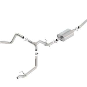Borla Exhaust System Kit, S-Type Cat Back System, T-304 Stainless Steel, With Muffler, 3 Inch Pipe Diameter to 2-3/4 Inch Pipe Diameter – 140769