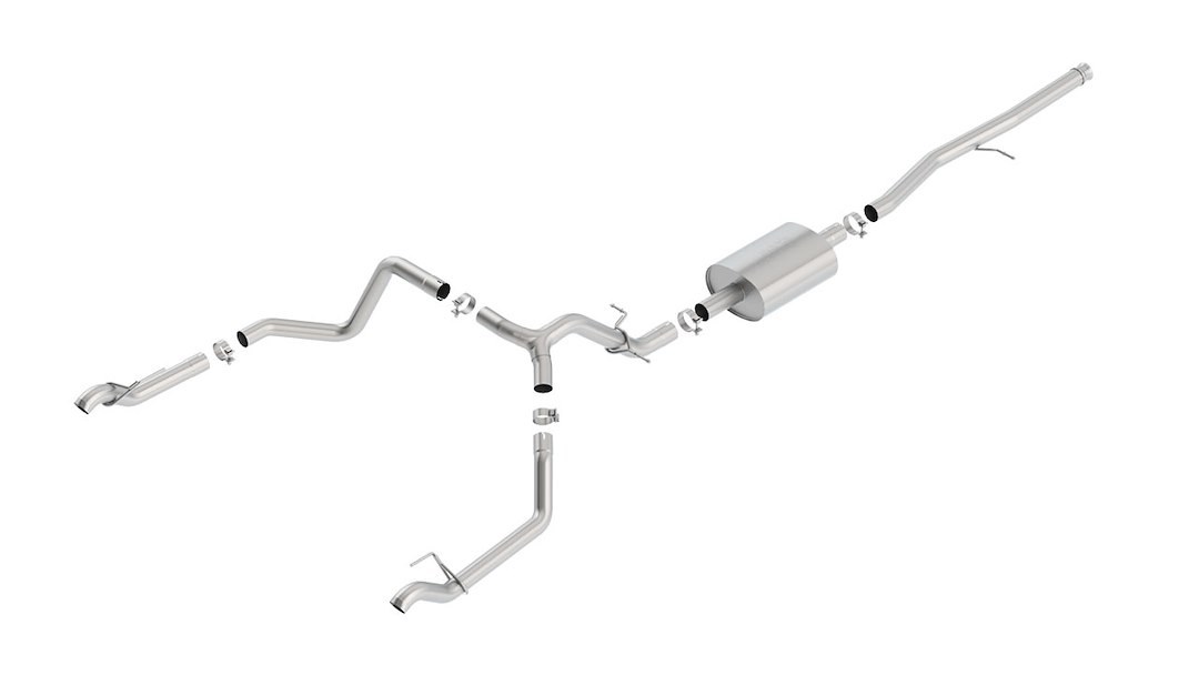 Borla Exhaust System Kit, S-Type Cat Back System, T-304 Stainless Steel, With Muffler, 3 Inch Pipe Diameter to 2-3/4 Inch Pipe Diameter – 140769