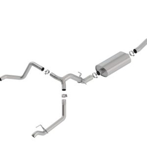 Borla Exhaust System Kit, Touring Cat Back System, Stainless Steel, With Muffler, 3-1/2 Inch Pipe Diameter to 2-3/4 Inch Pipe Diameter – 140771