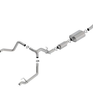 Borla Exhaust System Kit, S-Type Cat Back System, T304 Stainless Steel, With Muffler, 3-1/2 Inch Pipe Diameter to 2-3/4 Inch Pipe Diameter – 140773