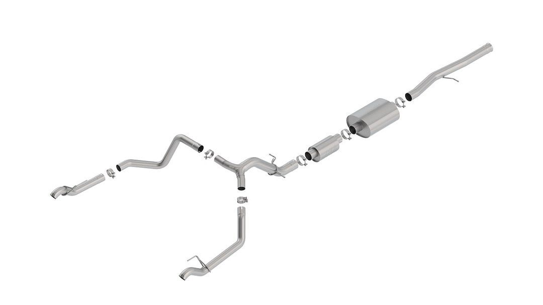 Borla Exhaust System Kit, S-Type Cat Back System, T304 Stainless Steel, With Muffler, 3-1/2 Inch Pipe Diameter to 2-3/4 Inch Pipe Diameter – 140773
