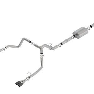 Borla Exhaust System Kit, Atak ® Series Cat Back System, T304 Stainless Steel, With Muffler – 140776BC