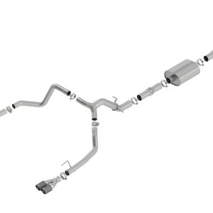 Borla Exhaust System Kit, Atak ® Series Cat Back System, T304 Stainless Steel, With Muffler – 140776CF