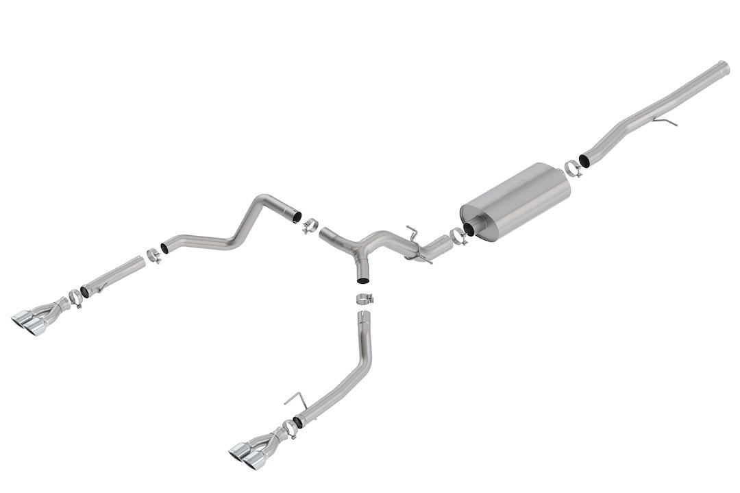 Borla Exhaust System Kit, Touring Cat Back System, Stainless Steel, With Muffler, 3-1/2 Inch Pipe Diameter to 2-3/4 Inch Pipe Diameter – 140782