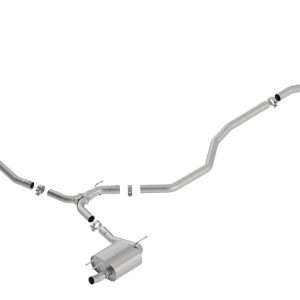 Borla Exhaust System Kit, S-Type Cat Back System, T-304 Stainless Steel, With Mufflers, 2-1/2 Inch Pipe Diameter to 2-1/4 Inch Pipe Diameter – 140786