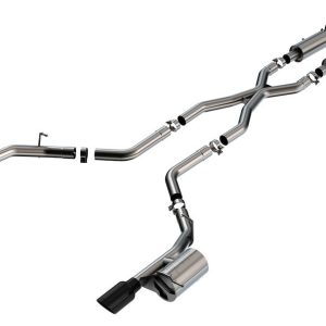 Borla Exhaust System Kit, Atak ® Series Cat Back System, T-304 Stainless Steel, With Mufflers, 2-3/4 Inch Pipe Diameter – 140792BC