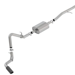 Borla Exhaust System Kit, S-Type Cat Back System, T-304 Stainless Steel, With Muffler, 3 Inch Pipe Diameter – 140794BC