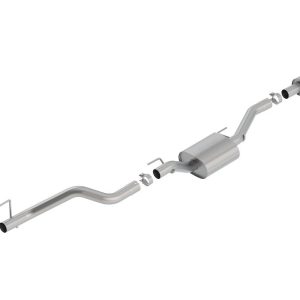 Borla Exhaust System Kit, S-Type Cat Back System, T-304 Stainless Steel, With Muffler, 2-3/4 Inch Pipe Diameter – 140809
