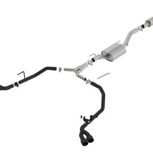 Borla Exhaust System Kit, Atak ® Series Cat Back System, T-304 Stainless Steel, With Mufflers – 140816CB