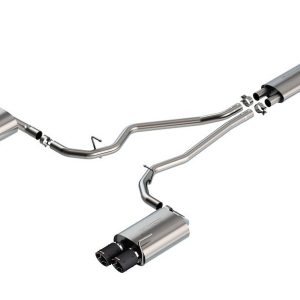 Borla Exhaust System Kit, S-Type Cat Back System, T-304 Stainless Steel, With Mufflers, 2-1/4 Inch Pipe Diameter – 140820CF