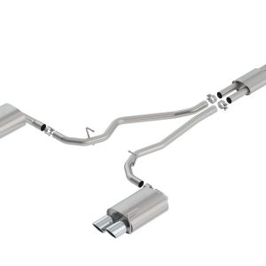 Borla Exhaust System Kit, Atak ® Series Cat Back System, T-304 Stainless Steel, With Mufflers, 2-1/4 Inch Pipe Diameter – 140821