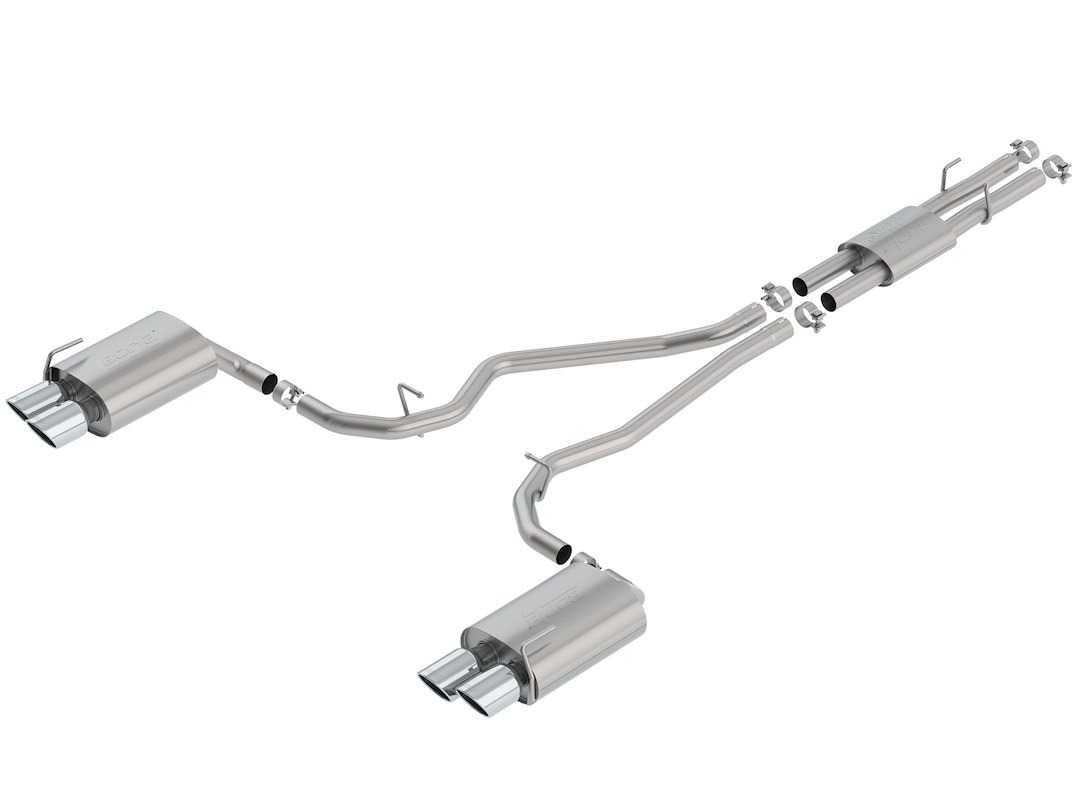 Borla Exhaust System Kit, Atak ® Series Cat Back System, T-304 Stainless Steel, With Mufflers, 2-1/4 Inch Pipe Diameter – 140821