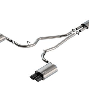 Borla Exhaust System Kit, Atak ® Series Cat Back System, T-304 Stainless Steel, With Mufflers, 2-1/4 Inch Pipe Diameter – 140821BC