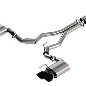 Borla Exhaust System Kit, Atak ® Series Cat Back System, T-304 Stainless Steel, With Mufflers, 3 Inch Pipe Diameter – 140837BC