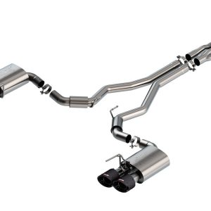Borla Exhaust System Kit, Atak ® Series Cat Back System, T-304 Stainless Steel, With Mufflers, 3 Inch Pipe Diameter – 140837CF