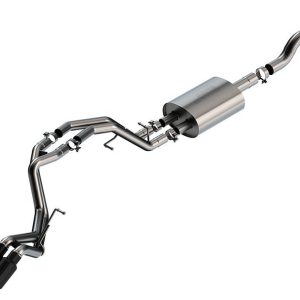 Borla Exhaust System Kit, S-Type Cat Back System, T-304 Stainless Steel, With Muffler, 3 Inch to 2-1/4 Inch Pipe Diameter – 140855BC