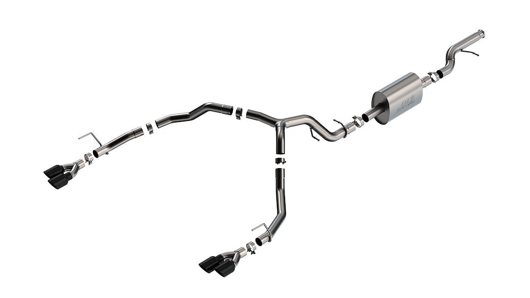Borla Exhaust System Kit, S-Type Cat Back System, T-304 Stainless Steel, With Muffler, 3 Inch Diameter to 2-3/4 Inch Pipe Diameter – 140857BC