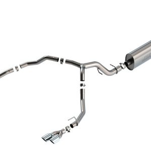 Borla Exhaust System Kit, Touring Cat Back System, T-304 Stainless Steel, With Muffler, 3 Inch to 2-3/4 Inch Pipe Diameter – 140858