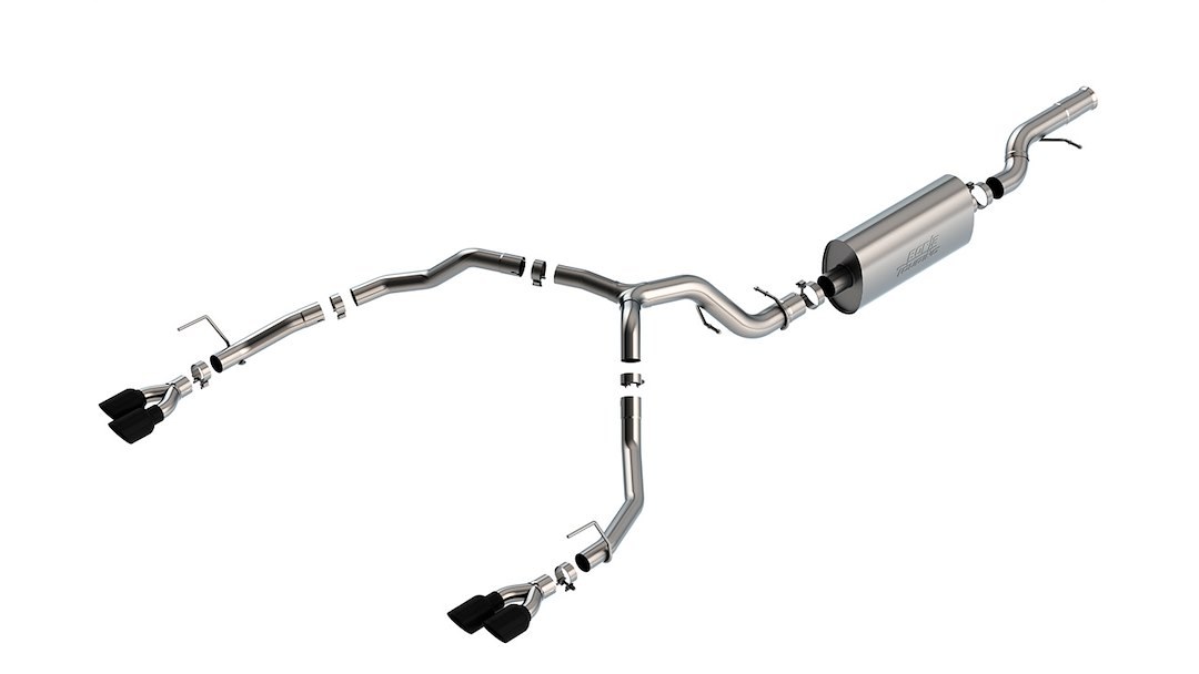Borla Exhaust System Kit, Touring Cat Back System, T-304 Stainless Steel, With Muffler, 3 Inch to 2-3/4 Inch Pipe Diameter – 140858BC