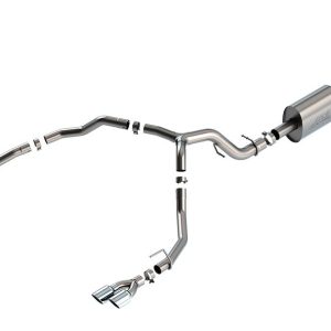 Borla Exhaust System Kit, S-Type Cat Back System, T-304 Stainless Steel, With Muffler, 3 Inch to 2-3/4 Inch Pipe Diameter – 140859