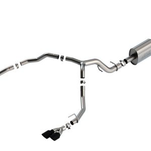Borla Exhaust System Kit, S-Type Cat Back System, T-304 Stainless Steel, With Muffler, 3 Inch to 2-3/4 Inch Pipe Diameter – 140859BC