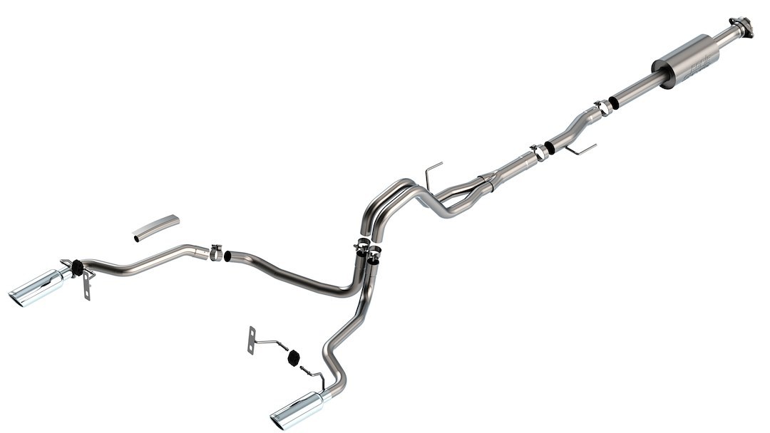Borla Exhaust System Kit, S-Type Cat Back System, T-304 Stainless Steel, With Muffler, 3 Inch to 2-1/4 Inch Pipe Diameter – 140863
