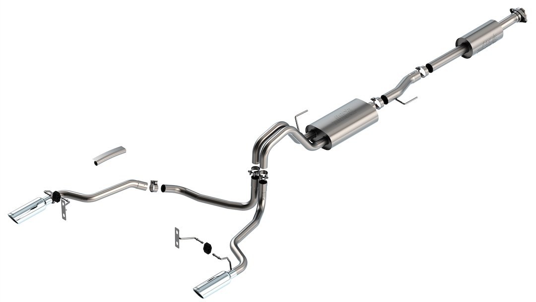 Borla Exhaust System Kit, Touring Cat Back System, T-304 Stainless Steel, With Muffler, 3 Inch to 2-1/4 Inch Pipe Diameter – 140865