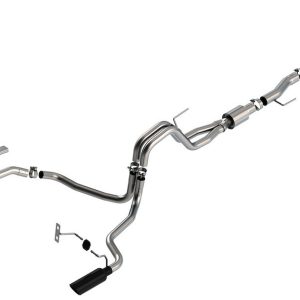 Borla Exhaust System Kit, S-Type Cat Back System, T-304 Stainless Steel, With Muffler, 3 Inch to 2-1/4 Inch Pipe Diameter – 140866BC