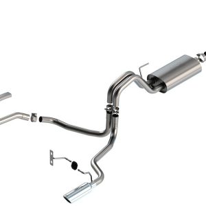 Borla Exhaust System Kit, S-Type Cat Back System, T-304 Stainless Steel, With Muffler, 3 Inch to 2-1/4 Inch Pipe Diameter – 140868
