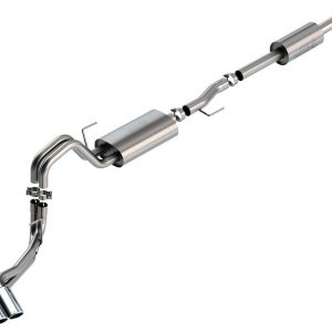 Borla Exhaust System Kit, Touring Cat Back System, T-304 Stainless Steel, With Muffler, 3 Inch to 2-1/4 Inch Pipe Diameter – 140870