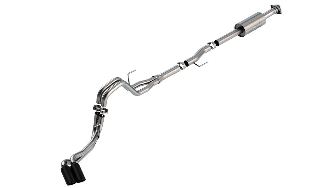 Borla Exhaust System Kit, S-Type Cat Back System, T-304 Stainless Steel, With Muffler, 3 Inch to 2-1/4 Inch Pipe Diameter – 140871BC