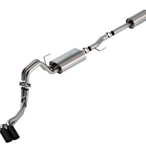 Borla Exhaust System Kit, Touring Cat Back System, T-304 Stainless Steel, With Muffler, 3 Inch to 2-1/4 Inch Pipe Diameter – 140873BC