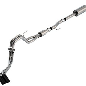 Borla Exhaust System Kit, S-Type Cat Back System, T-304 Stainless Steel, With Muffler, 3 Inch to 2-1/4 Inch Pipe Diameter – 140874BC