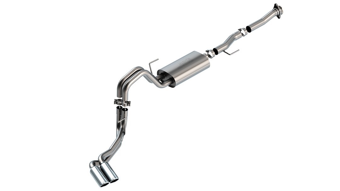 Borla Exhaust System Kit, S-Type Cat Back System, T-304 Stainless Steel, With Muffler, 3 Inch to 2-1/4 Inch Pipe Diameter – 140876