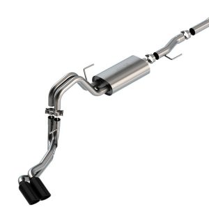 Borla Exhaust System Kit, S-Type Cat Back System, T-304 Stainless Steel, With Muffler, 3 Inch to 2-1/4 Inch Pipe Diameter – 140876BC