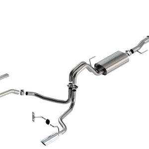 Borla Exhaust System Kit, S-Type Cat Back System, T-304 Stainless Steel, With Muffler, 3 Inch to 2-1/4 Inch Pipe Diameter – 140878
