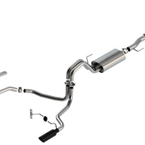 Borla Exhaust System Kit, S-Type Cat Back System, T-304 Stainless Steel, With Muffler, 3 Inch to 2-1/4 Inch Pipe Diameter – 140878BC