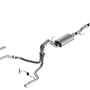 Borla Exhaust System Kit, Atak ® Series Cat Back System, T-304 Stainless Steel, With Muffler, 3 Inch to 2-1/4 Inch Pipe Diameter – 140879
