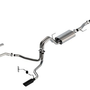 Borla Exhaust System Kit, Atak ® Series Cat Back System, T-304 Stainless Steel, With Muffler, 3 Inch to 2-1/4 Inch Pipe Diameter – 140879BC