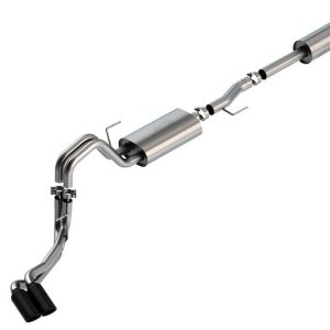 Borla Exhaust System Kit, S-Type Cat Back System, T-304 Stainless Steel, With Muffler, 3 Inch to 2-1/4 Inch Pipe Diameter – 140880BC