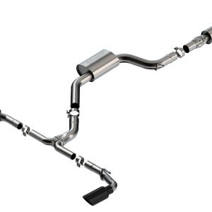 Borla Exhaust System Kit, S-Type Cat Back System, T-304 Stainless Steel, With Muffler, 3 Inch Diameter to 2-1/4 Inch Pipe Diameter – 140883BC