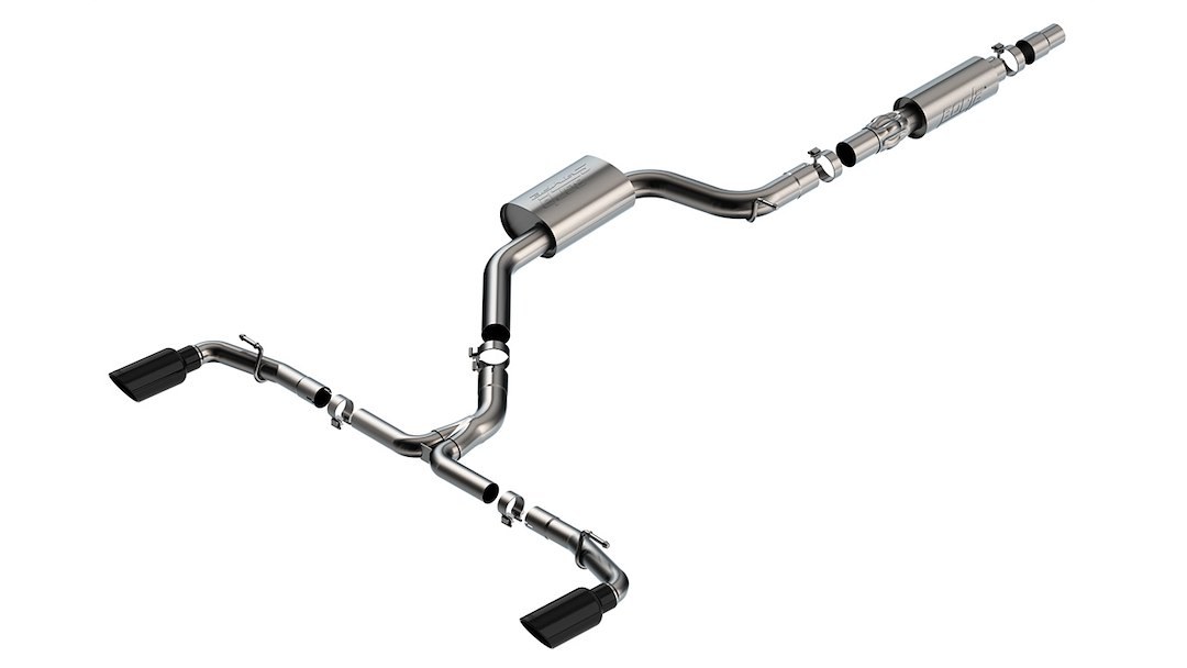 Borla Exhaust System Kit, S-Type Cat Back System, T-304 Stainless Steel, With Muffler, 3 Inch Diameter to 2-1/4 Inch Pipe Diameter – 140883BC