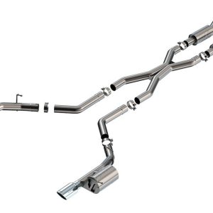 Borla Exhaust System Kit, Atak ® Series Cat Back System, T-304 Stainless Steel, With Muffler, 3 Inch Pipe Diameter – 140886
