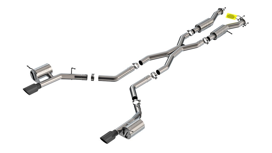 Borla Exhaust System Kit, Atak ® Series Cat Back System, T-304 Stainless Steel, With Muffler, 3 Inch Pipe Diameter – 140886BC
