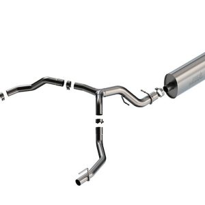 Borla Exhaust System Kit, Touring Cat Back System, T-304 Stainless Steel, With Muffler, 3 Inch to 2-3/4 Inch Pipe Diameter – 140889