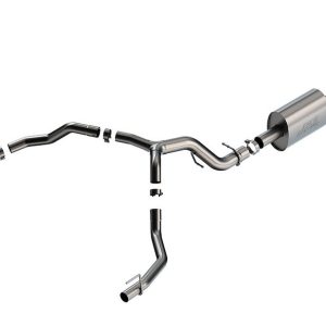 Borla Exhaust System Kit, S-Type Cat Back System, T-304 Stainless Steel, With Muffler, 3 Inch to 2-3/4 Inch Pipe Diameter – 140890